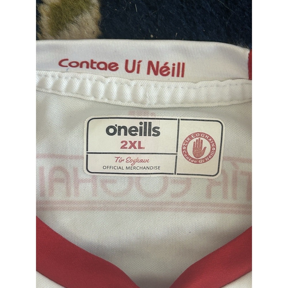 Official O'Neills Tyrone GAA Home Jersey 2XL White/Red Tyrone Fabrication Sponso - Picture 5 of 6